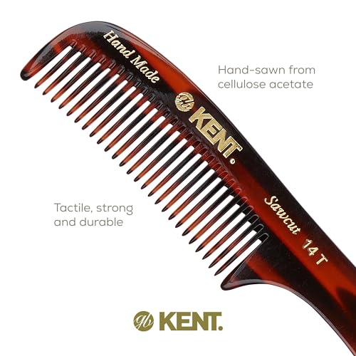 Kent 14T Wide Tooth Hair Detangling Comb - 3 Pack for Wet & Dry Hair