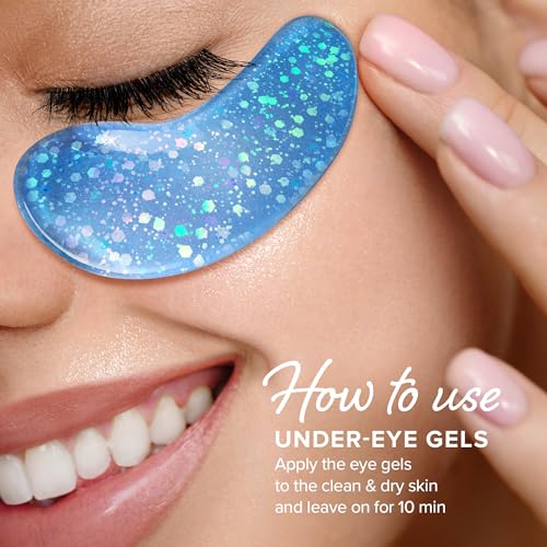 MAREE Complete Beauty Solution - Under Eye Gels & Hair Mask, Conditioner - Marine Collagen, Hyaluronic Acid, Coconut Oil & Keratin - Reduces Puffy Eyes & Dark Circles, Hydrating Fine & Frizzy Hair