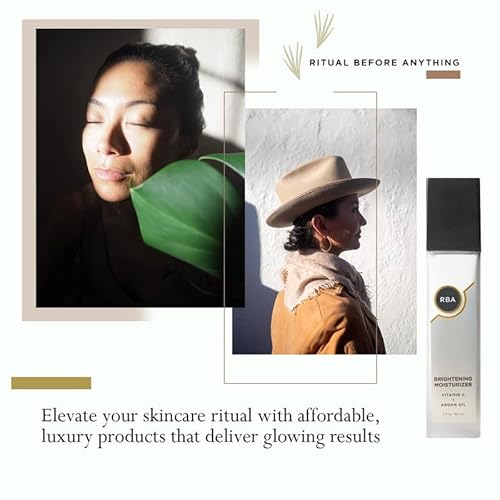 RBA Skincare's Brightening Vegan Moisturizer to Reduce Dark Spots - Daily Lightweight Face Moisturizer with Shea Butter and Vitamin C - Restorative Anti-Aging Day and Night Cream | 2 fl oz