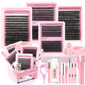Full-Classic Lash Clusters Kit - 994 Pcs 3D Volume Extensions, 10-20mm Curly Wispy DIY Eyelash Kit