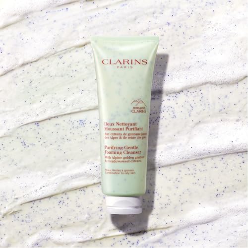Clarins Purifying Gentle Foaming Face Cleanser 4.4 Fl Oz for Oily Skin - Pack of 1