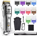 Professional Waterproof Hair Clipper Kit for Men with Adjustable Length & Cordless Design