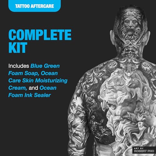 H2Ocean Tattoo Aftercare Kit - 3 Step Water-Based Skin Healing Set