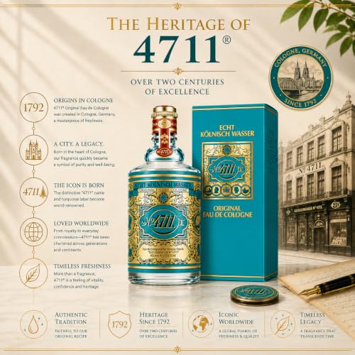 4711 Original Eau de Cologne Splash 10.1 Fl Oz Unisex Citrus Fragrance - Pack of 1