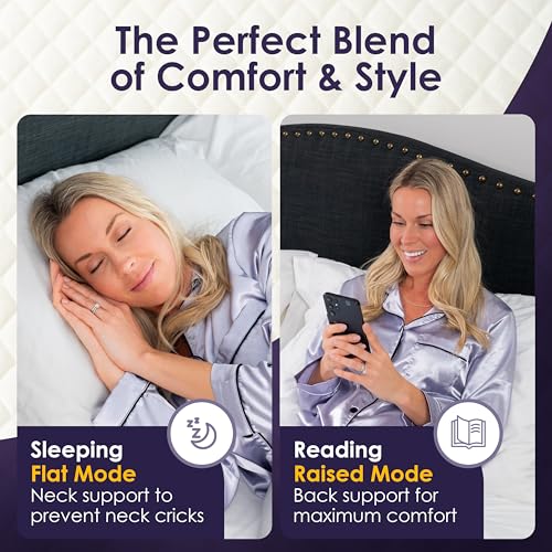 XetraDesign Grey King Bed Wedge Pillow for Headboard Gap Up to 7in – 4-in-1 Support & Corner Filler