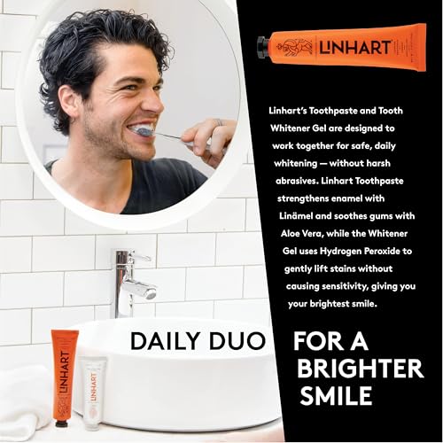 Linhart Toothpaste Enamel Care Pack of 2 - Gentle Formula for Sensitive & Normal Teeth, Supports Healthy Gums & Fresh Breath, 3.4 Ounce