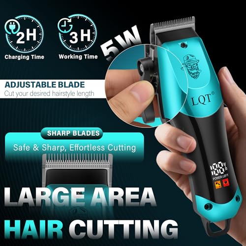Multi-Color 4-in-1 Men's Hair Clippers Kit with Nose Trimmer & Electric Shaver, Wireless Rechargeable Grooming Set