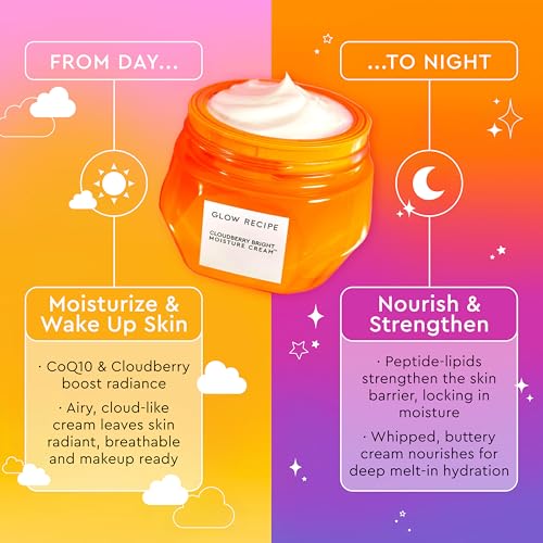 Glow Recipe Cloudberry Bright Cream Refill Pod – Hydrating Korean Face Moisturizer for Brightening & Skin Barrier Repair