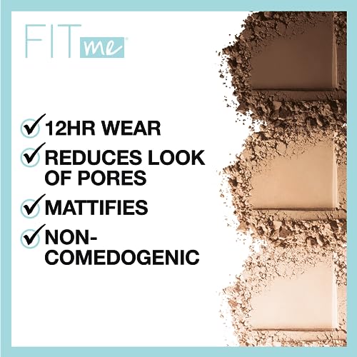 Maybelline Fit Me Matte + Poreless Face Powder & Liquid Concealer Makeup Bundle, 1 Count Each