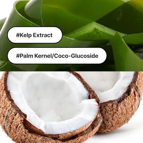 Korean Kelp Shampoo for Sensitive & Itchy Scalp - Sulfate-Free Hydrating Hair Cleanser