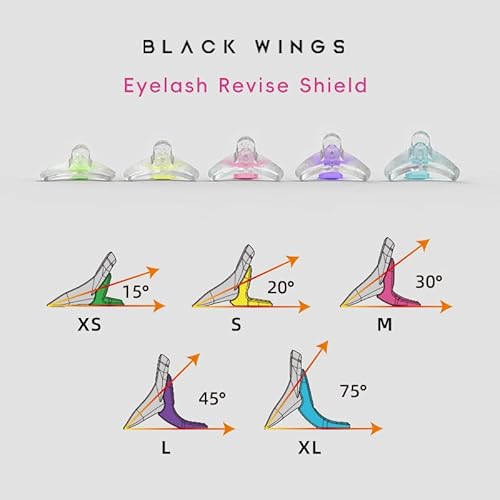 BLACKWINGS Lash Revise Pad 5 Sizes Eyelash Fix Shields Reusable Lash Separator Palette Silicone Plate Lift Tool Box