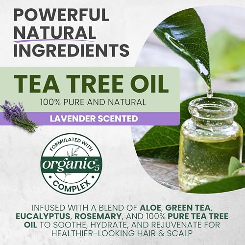 Kesmedik Tea Tree Lavender Eucalyptus Sulfate-Free Shampoo & Conditioner Set for Oily & Dry Scalp