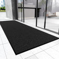 Heavy Duty Outdoor Door Mat 3x10 ft Black Striped Non-Slip Entry Welcome Mat