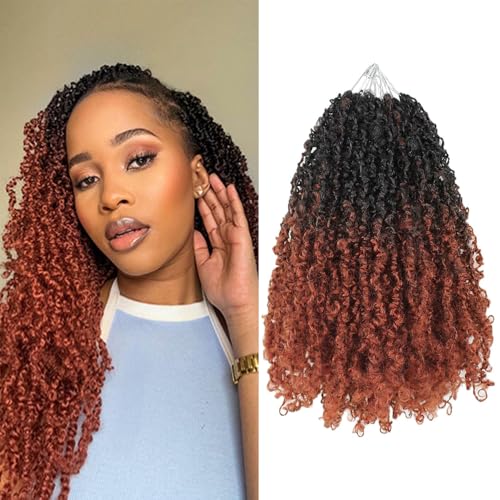 Yanky Twists Crochet Hair 12 Inch 9 Packs Curly Bohemian Passion Twist Extension T350#