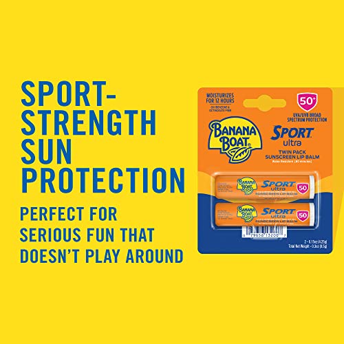 Banana Boat Sport Ultra SPF 100 Sunscreen Lotion Twin Pack & SPF 50 Lip Balm 2 Pack