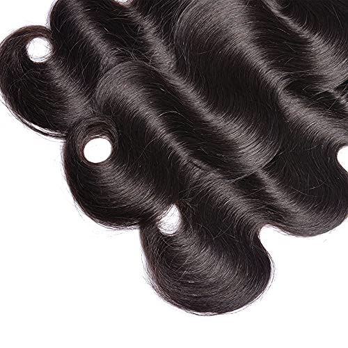 Human Hair Extensions Body Wave 12 14 16 Inch 3 Bundles Black Virgin Hair