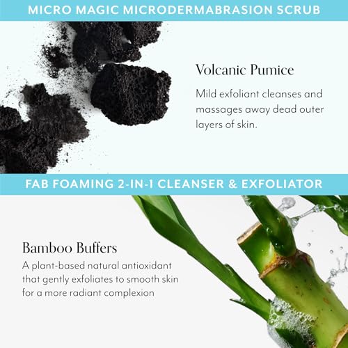 Exfoliating Facial Cleanser & Microdermabrasion Scrub Duo - Non-Greasy