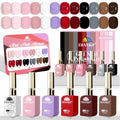 12 Colors Gel Nail Polish Set - Long-Lasting, Vibrant & Easy to Apply - 15ml