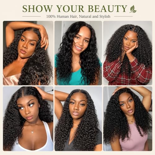 Aikebi 1B Natural Jerry Curly Wave Human Hair Bundles 28 Inch - Unprocessed Brazilian Virgin Hair, Variation #1B Natural J / 28
