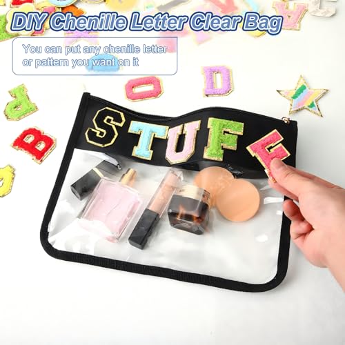 8 Pack Clear Makeup Bags with Zipper, Waterproof Travel Cosmetic Organizer