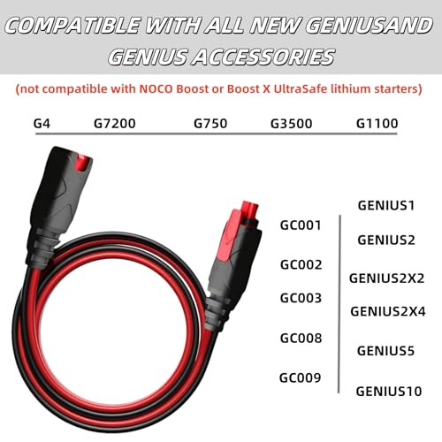 GC004 X-Connect Fits for NOCO Battery Charger Accessories and Extension Cable Accessory for Genius Smart Battery Chargers Cable (2 Pack)