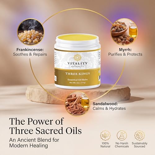 Three Kings Balm 6oz with Frankincense, Myrrh & Sandalwood – Ultra Hydration