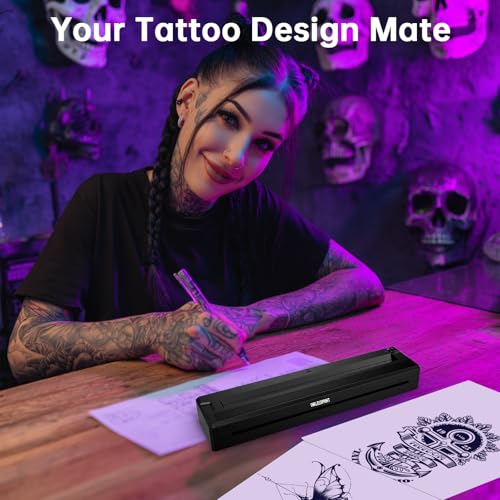 Portable Tattoo Stencil Printer Machine - Wireless Thermal Transfer for Artists & Enthusiasts