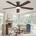 Oil Bronze 52 Inch Ceiling Fan with Light Remote Control & Dimmable Lighting