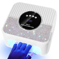 UV LED Nail Lamp Kit for Gel Polish – White, Fast Curing Manicure & Pedicure Set with Gloves