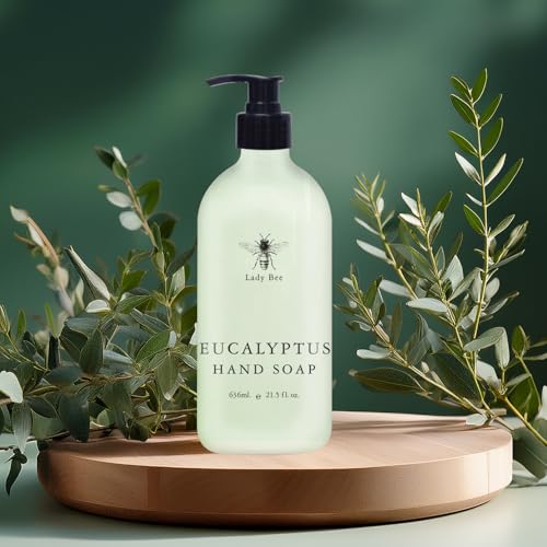 Liquid Hand Soap Set with Pump Dispenser - Eucalyptus, Lavender, Tea Tree Mint & Honey Almond, 4 Pack, 21.5 fl oz Each
