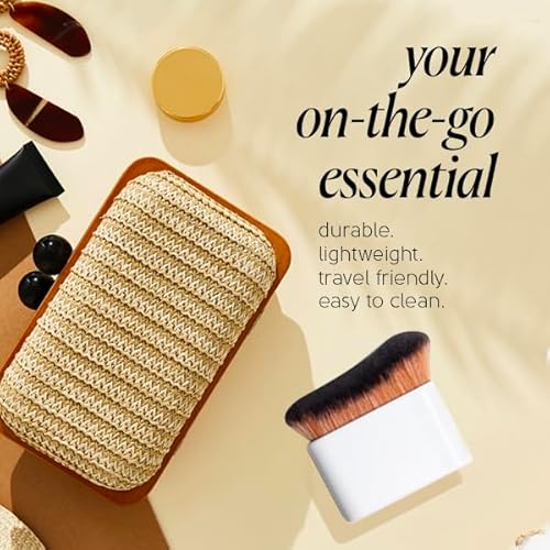 Tinge Body Brush, Large Kabuki Brush, Ideal For Blending Body Makeup, Foundation, Self Tanner & Bronzing, Streak Free & Mess Free, Make Up Brush With Soft, Durable Bristles For Smooth, Even Coverage