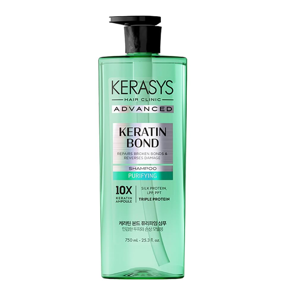 Kerasys Advanced Keratin Bond Purifying 20.2 fl oz / 600 ml (1-Pack, Shampoo), Green