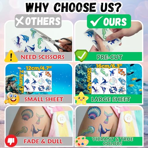 Winter Skiing Temporary Tattoos 10 Sheets 100 PCS Snowboard Party Decorations Favors Supplies Snow Theme Birthday Stickers Gifts for Boys Girls Kids Class School Prizes Carnival Christmas