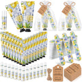 Leelosp 50 Sets Lemon Party Favors Hand Cream Lip Balm Nail File Gift Set