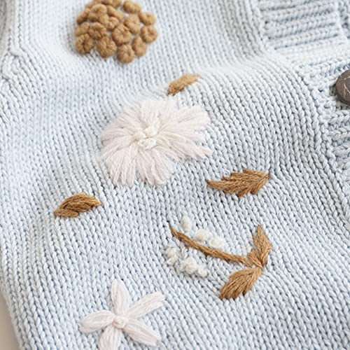 Simplee Kids Toddler Girl Knit Cardigan Sweater 6-12 Months - Blue
