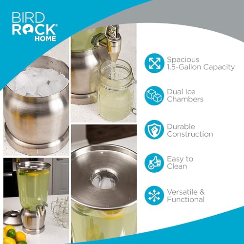 Large 1.5 Gallon Beverage Dispenser with Stand - Party Drink Jug, Lemonade Pitcher