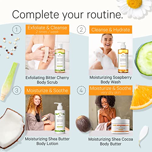 Tree to Tub Citrus Body Wash for Dry Skin Sensitive Skin & Shea Butter Hand Cream for Dry Cracked Hands - pH Balanced Moisturizing Body Wash & Moisturizing Sensitive Skin Hand Lotion for Women & Men