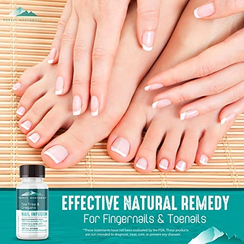 Tea Tree Foot Soak & Nail Oil Set for Damaged Nails & Athletes Foot – 8.5 fl oz (Pack of 2) – Made in USA