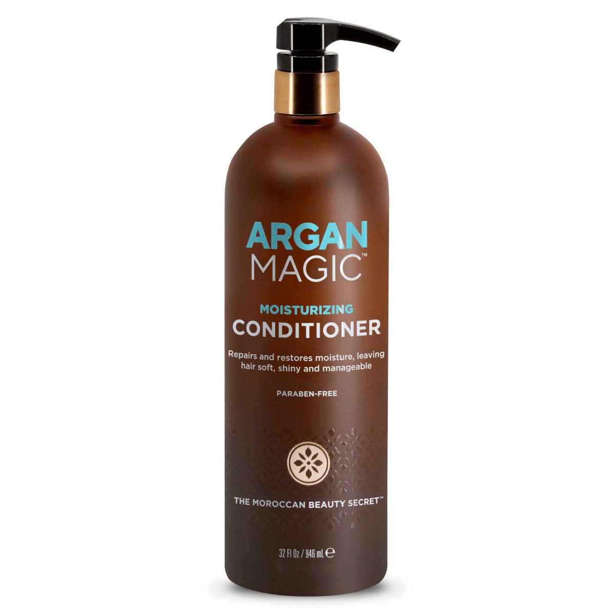Argan Magic Moisturizing Conditioner - Detangle, Hydrate, and Repair Dry and Chemically-Damaged Hair Types | Nutrient-Rich | Made in the USA, Paraben Free, Cruelty Free (32 oz)