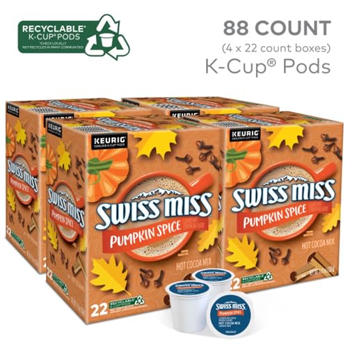 Swiss Miss Pumpkin Spice Hot Cocoa Pods - 88 Count Single Serve for Keurig