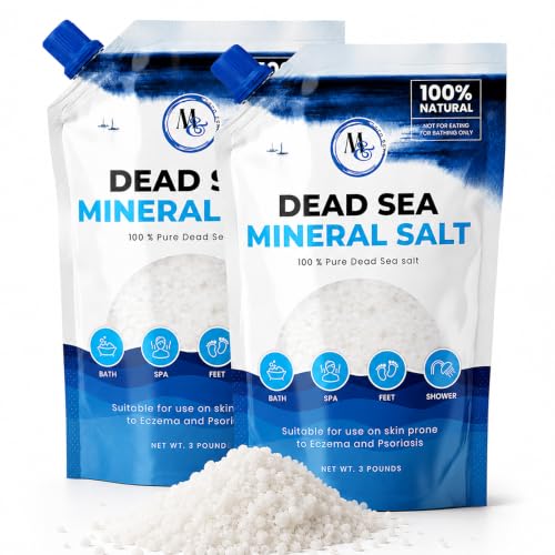 Marco Esra Dead Sea Bath Salt 6lb (2 Pack) Unscented for Relaxation & Skin Care