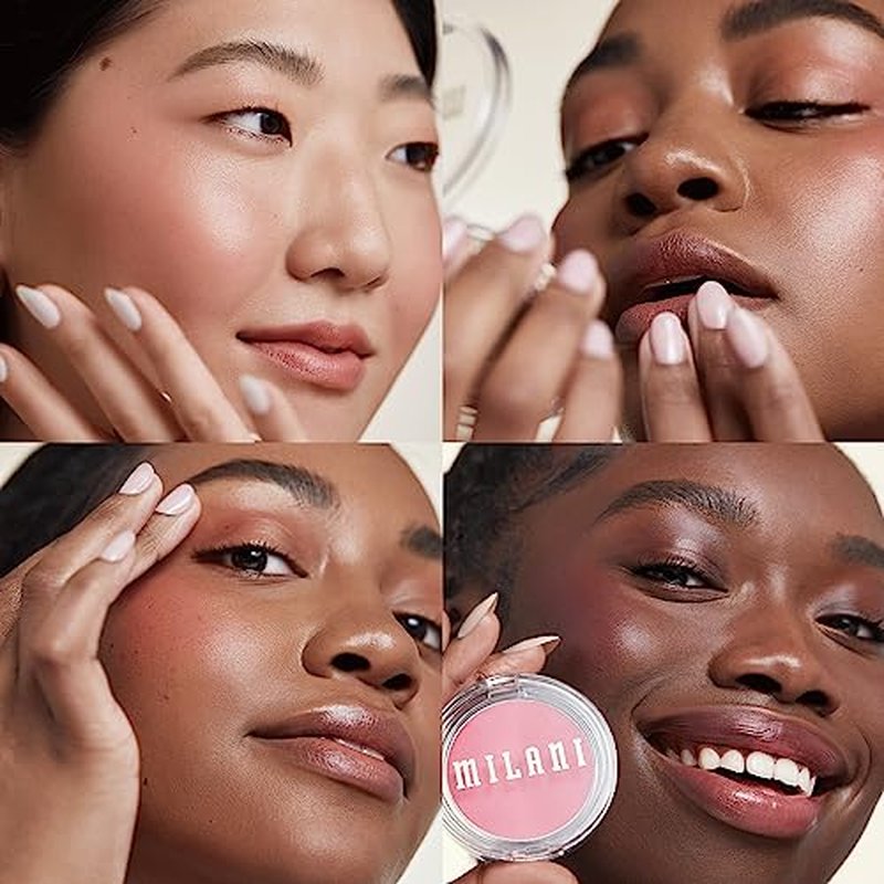 Milani Blush Makeup ? Cheek Kiss Cream Blush for Cheeks, Buildable Cream-to-Gel Blusher & Lip Tint, Dewy Natural Color, Hydrating - Merlot Moment