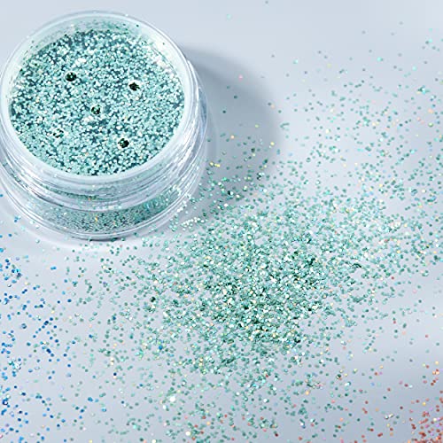 Holographic Glitter Shakers by Moon Glitter ? 100% Cosmetic Glitter for Face, Body, Nails, Hair and Lips - 0.17oz - Set of 6 colours