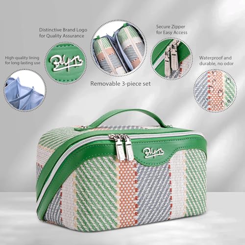 BOYATU C-2-Green Makeup & Toiletry Travel Bag Set for Women