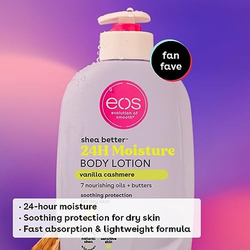 eos The Hero Lip Repair, Extra Dry Lip Treatment, 24HR Moisture & Shea Better Body Lotion- Vanilla Cashmere, 24-Hour Moisture Skin Care