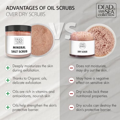 Himalayan Salt Body Scrub - Exfoliating Moisturizing Dead Sea Minerals 23.3 Oz - Dead Sea Collection