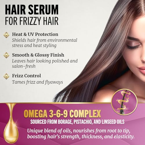 Jenoris Pistachio Oil Hair Serum 3.38 Fl Oz for Frizz & Damage Repair - Lightweight Hair Oil for Shine & Split-End Treatment - Variation of THIS listing