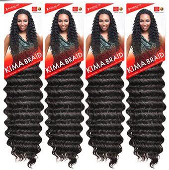 Deep Ripple Synthetic Hair Braids 20 Inch - 4 Pack for Braiding & Styling