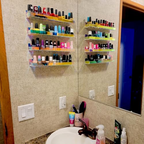 15 Inch Iridescent Acrylic Floating Wall Shelves - Rainbow Shelves - Variation of THIS listing
