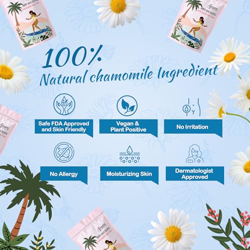 Ajoura Hard Wax Beads 2-Pack: Cream Wax for Sensitive Skin, Chamomile Wax for Fine Hair Removal - Eyebrow, Facial, Body (Legs, Arms, Underarms, Bikini) (1lb each)